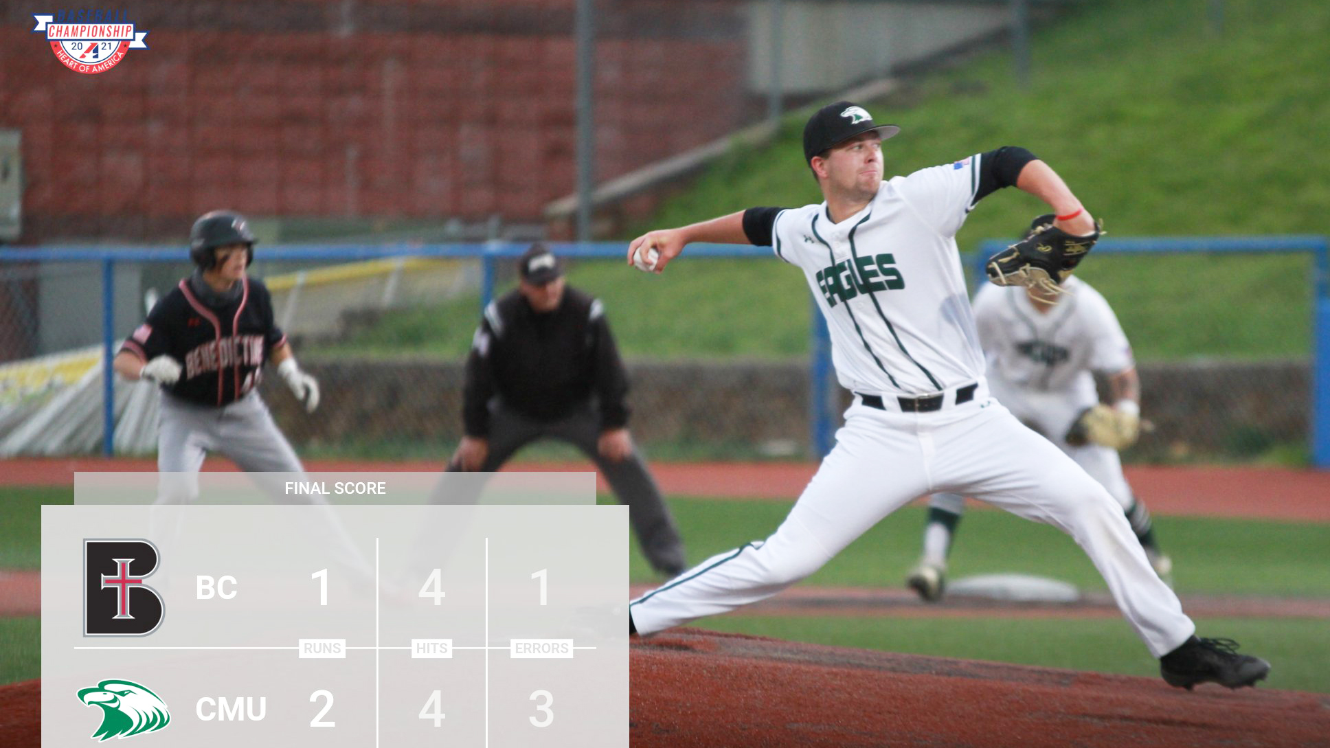 CMU begins Heart tourney play with 2-1 win over Benedictine