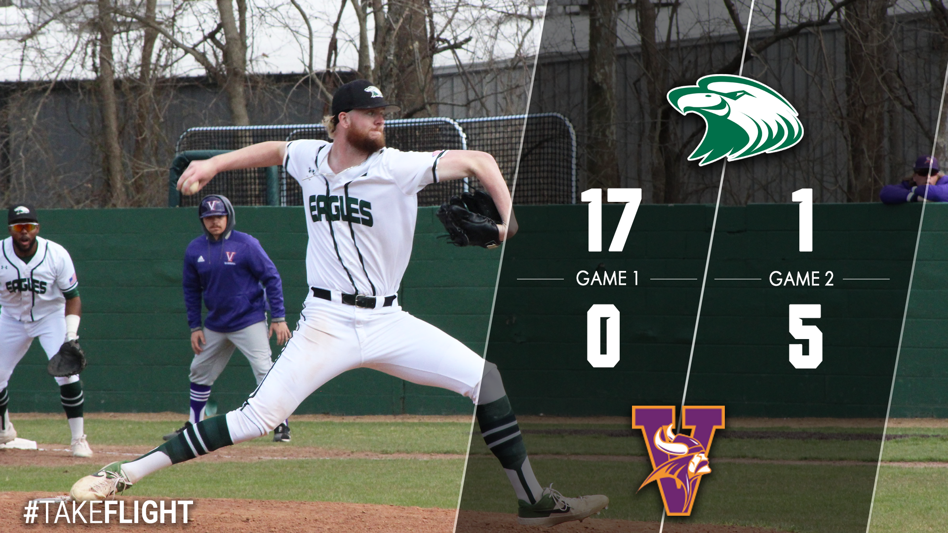 Eagles split opening two games against Vikings Saturday afternoon