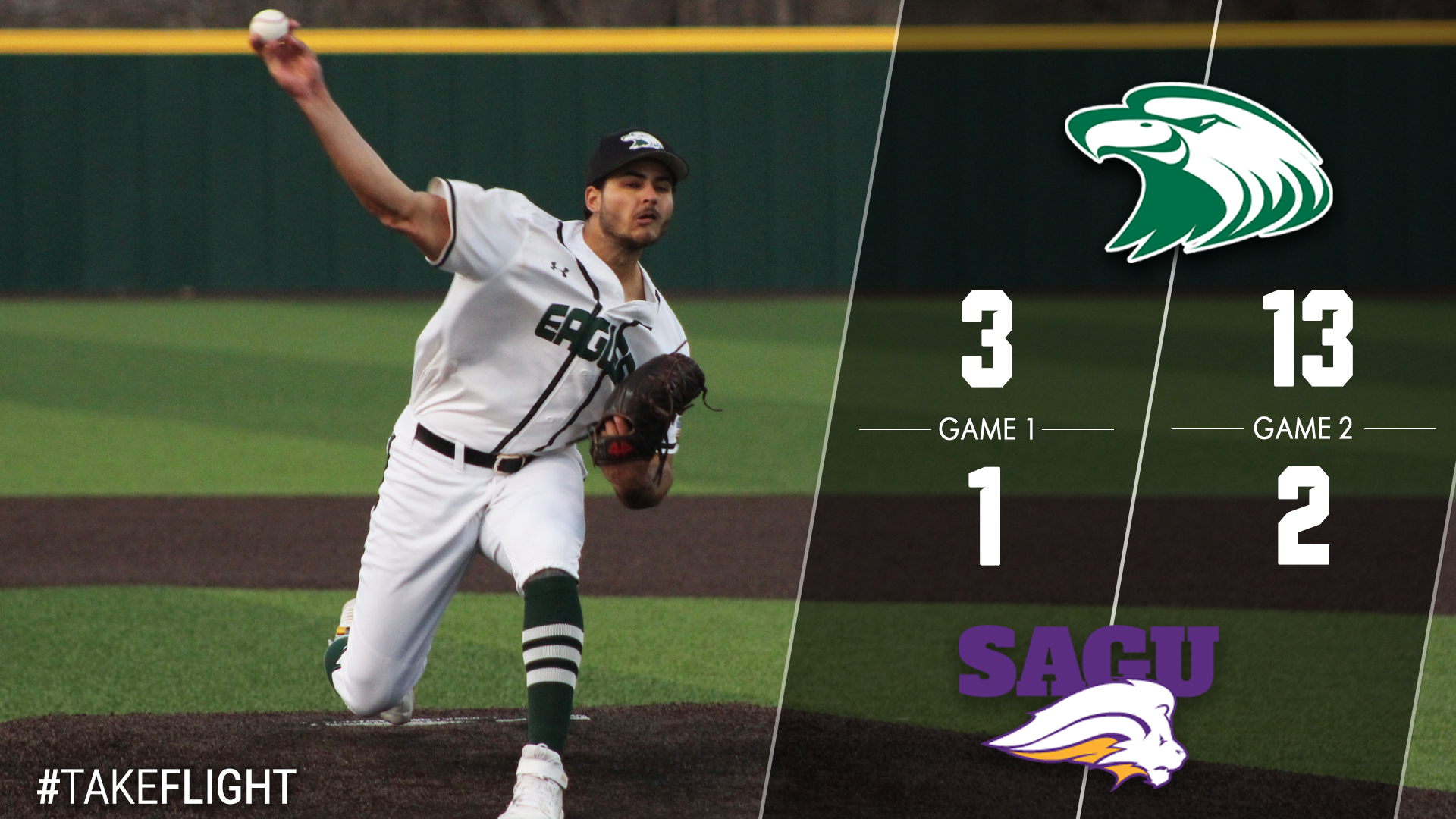 Eagles Pick Up Two Wins over SAGU to Begin 2024 Campaign