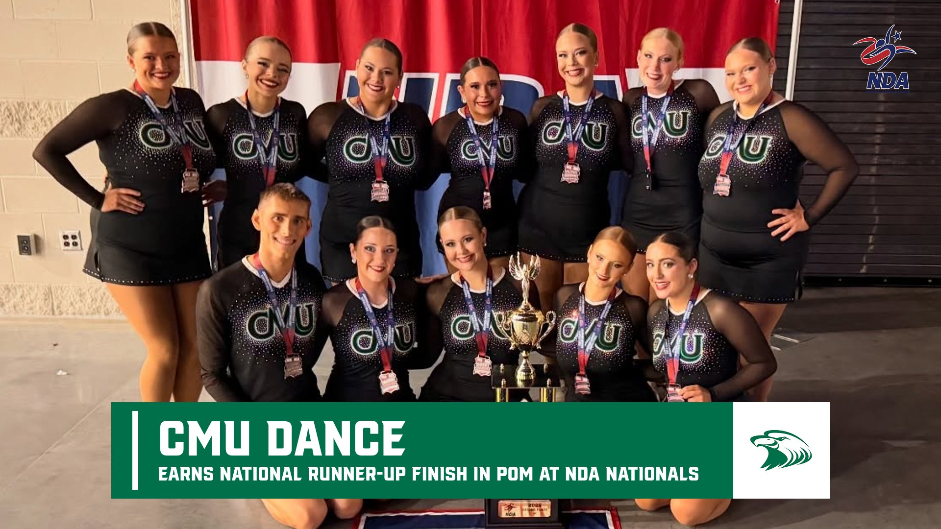 CMU Dance Earns National Runner-Up Finish in Pom at NDA Nationals