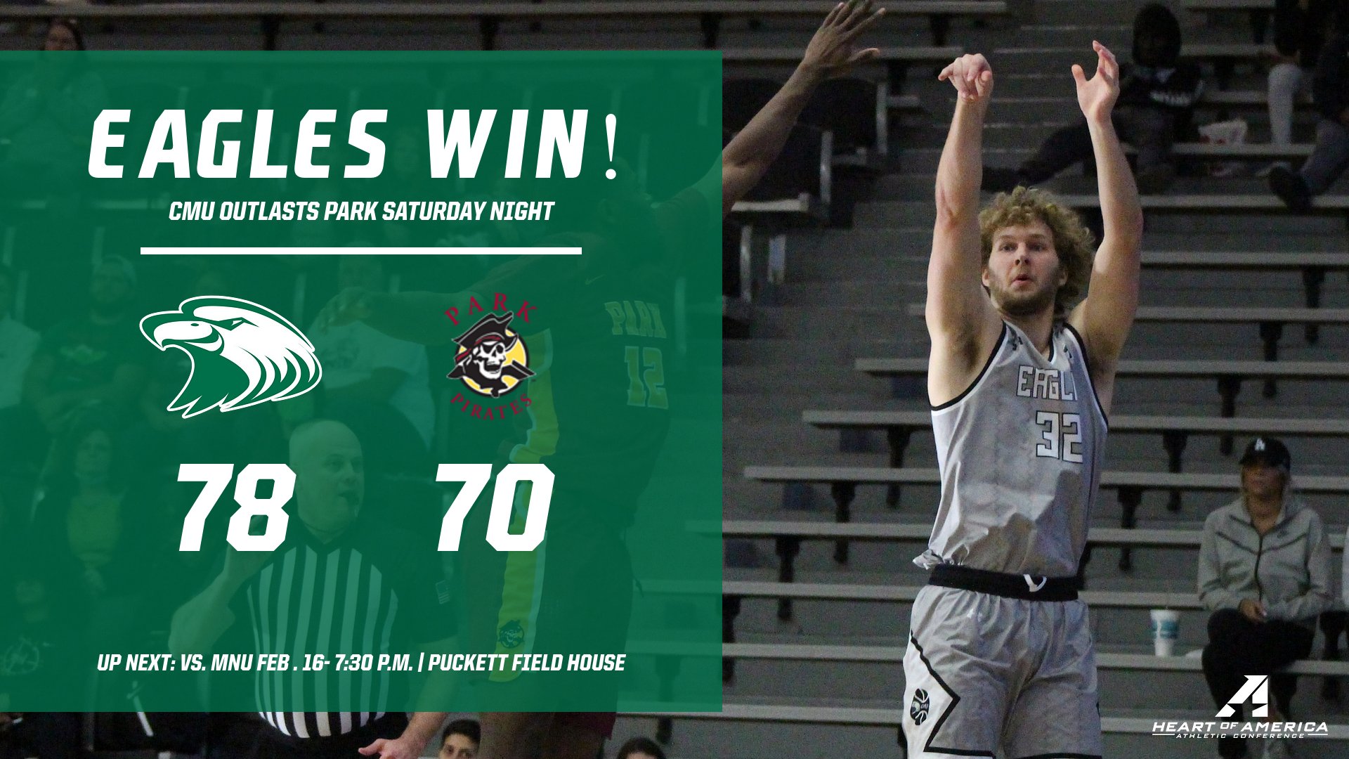 CMU outlasts Park 78-70 Saturday night