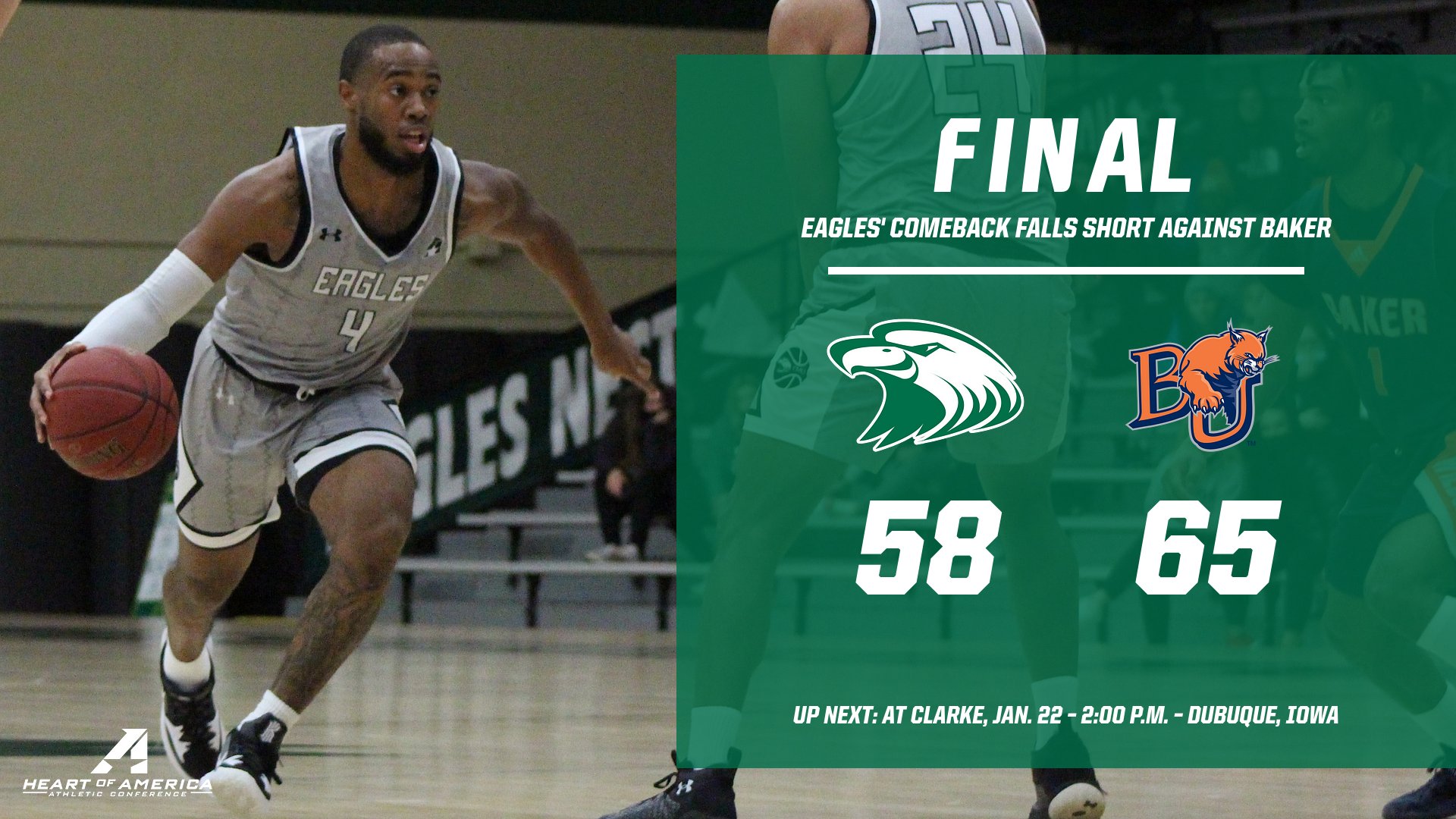 Eagles' comeback falls short against Baker