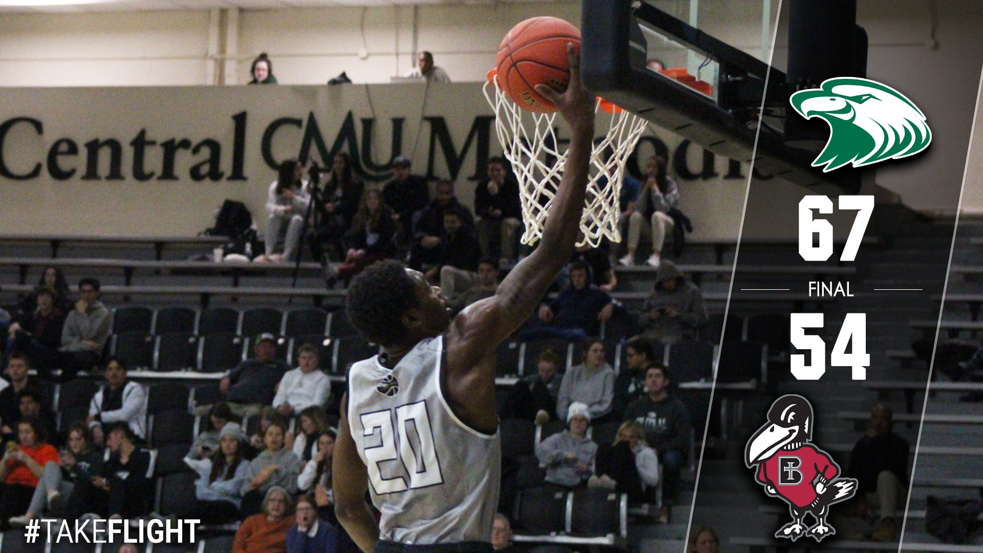 Eagles Win Third Straight with 67-54 Victory Over Ravens