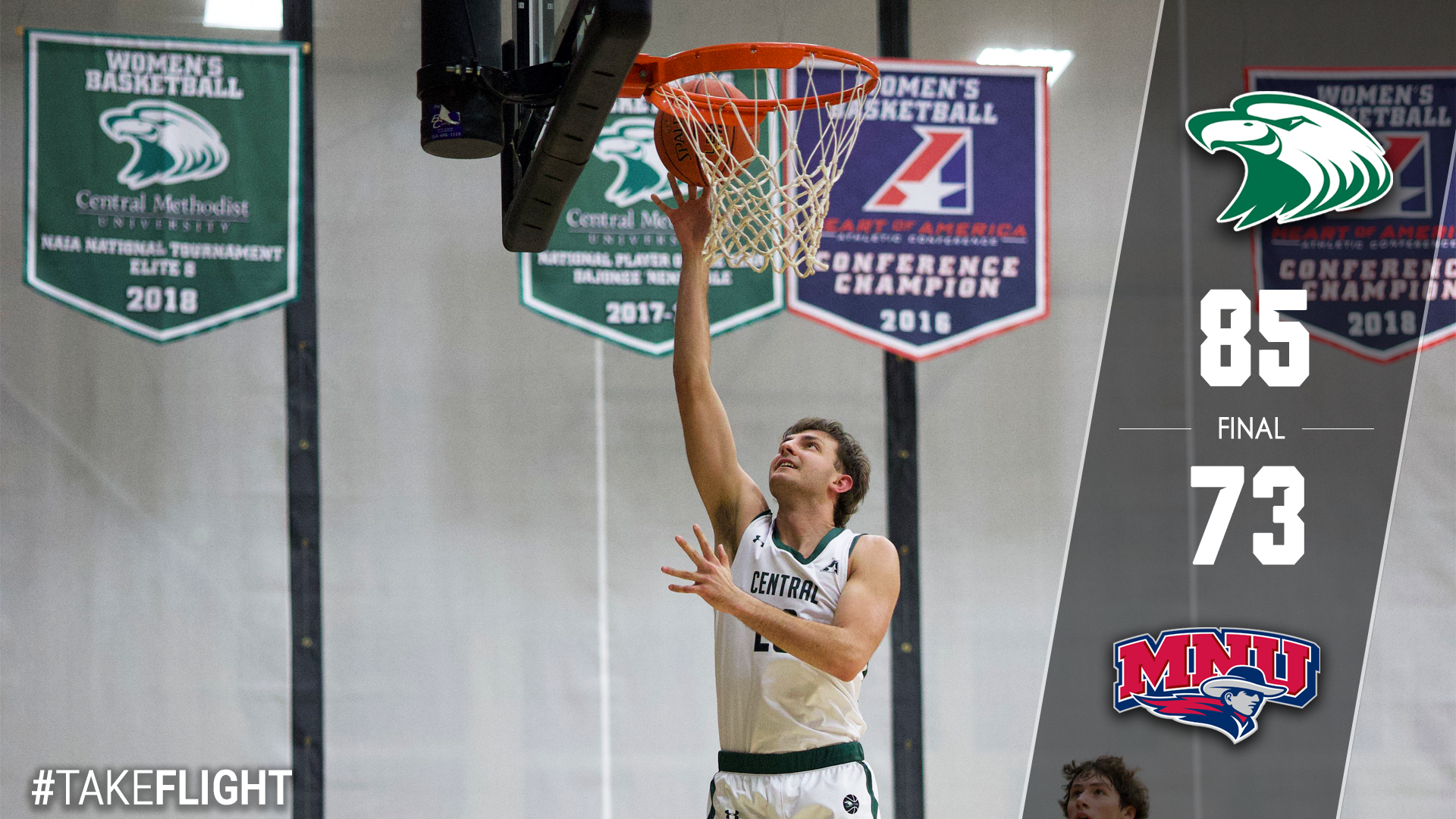 Central Opens Heart Play with 85-73 Win over MNU