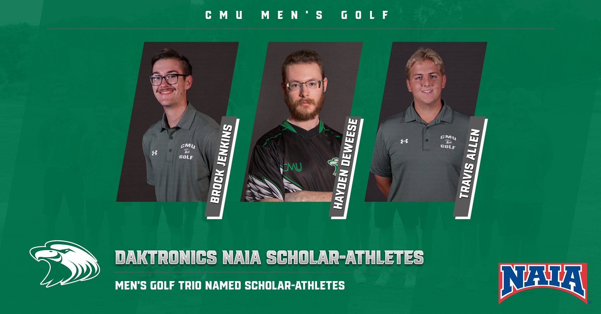Men's Golf Trio Named Daktronics NAIA Scholar-Athletes