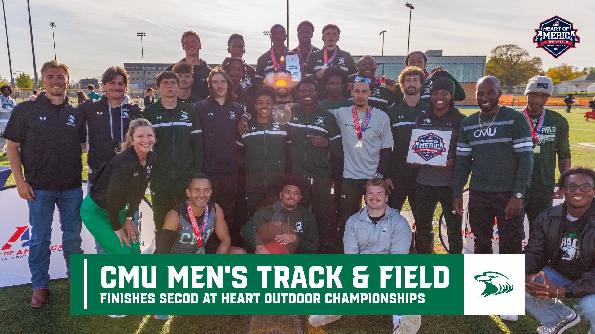 Eagle Men Earn Runner Up Finish at Heart Outdoor Championships