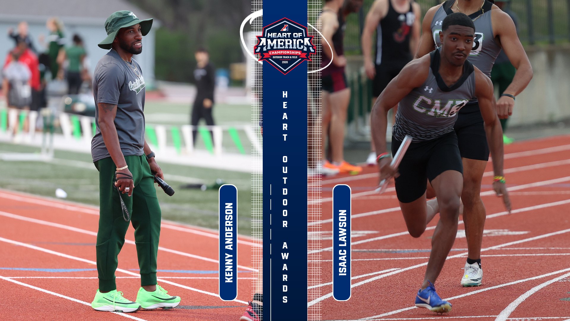 Anderson Named Heart Women's Outdoor Coach of the Year; Lawson Men's Outdoor Track Athlete of the Meet