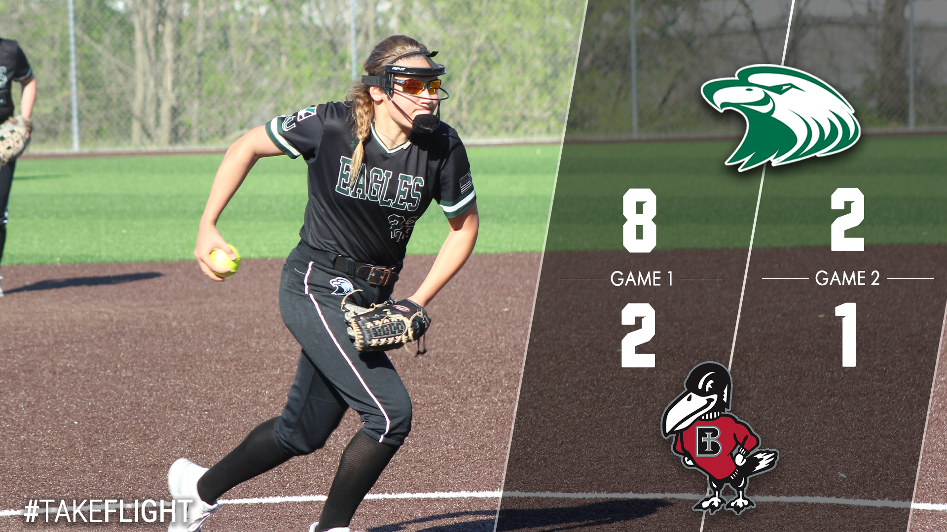 Eagles Sweep Benedictine to Complete Perfect Record in Heart Play