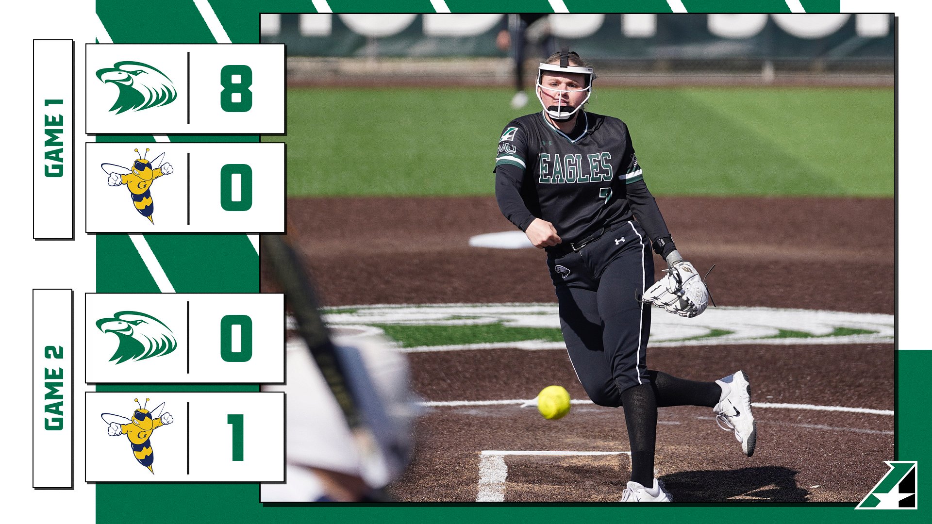 Eagles Split with Yellowjackets Sunday