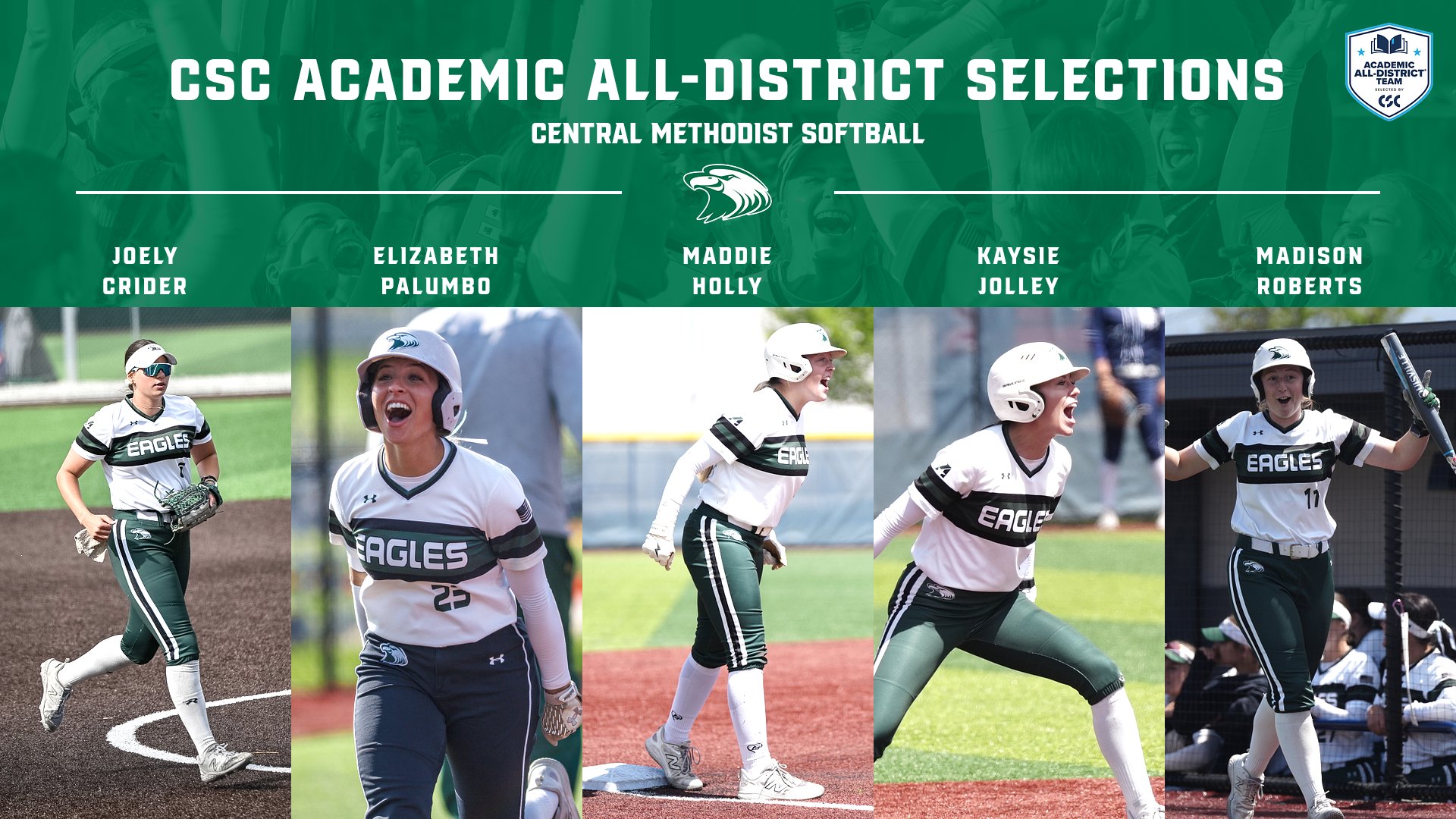 Five Eagles Named to CSC Academic All-District Team