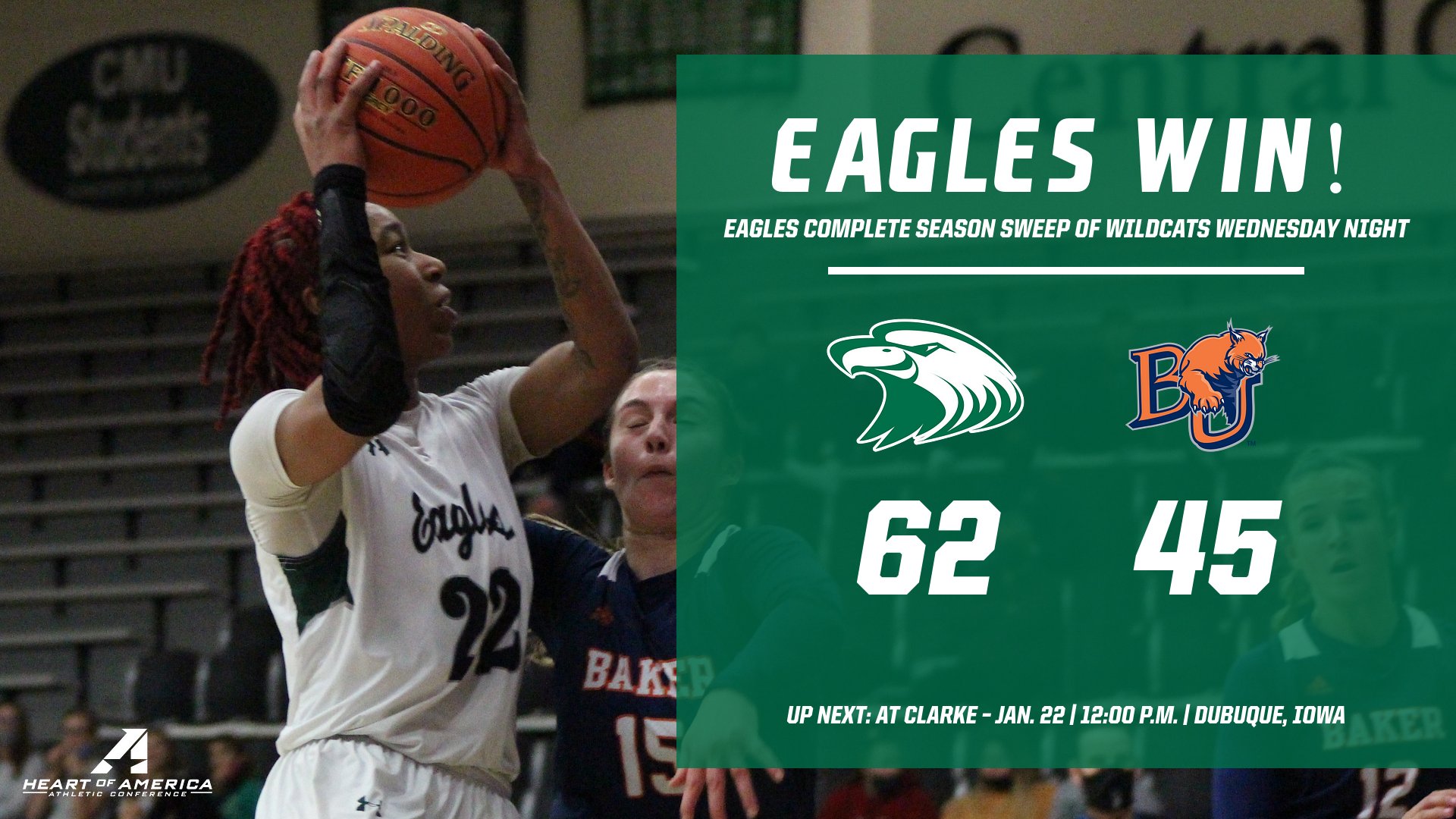 Eagles complete season sweep of Wildcats Wednesday night