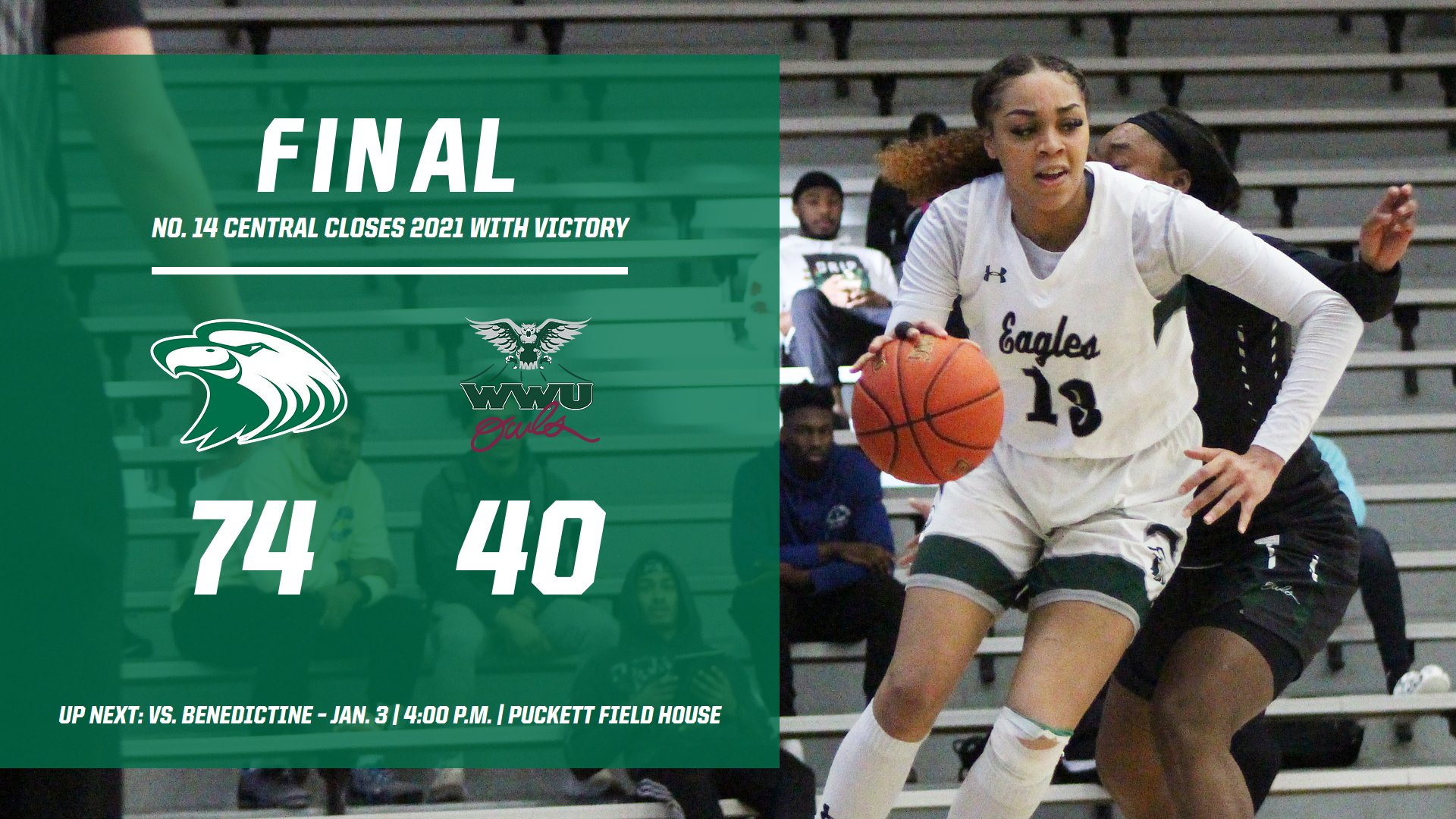 No. 14 Central closes 2021 with victory over William Woods