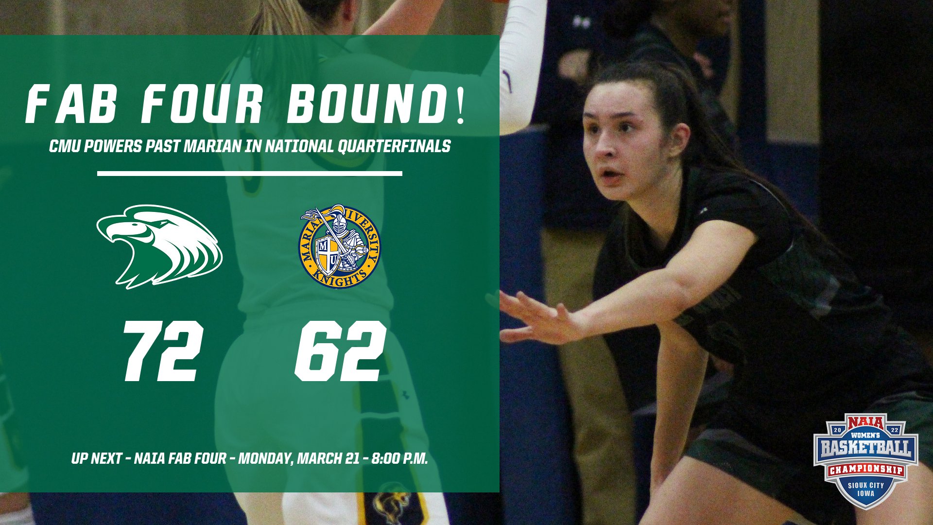 Central holds off Marian to advance to Fab Four