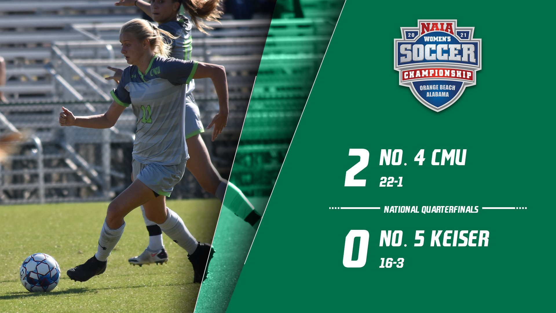 Central punches ticket to national semifinals with 2-0 shut out of defending champs
