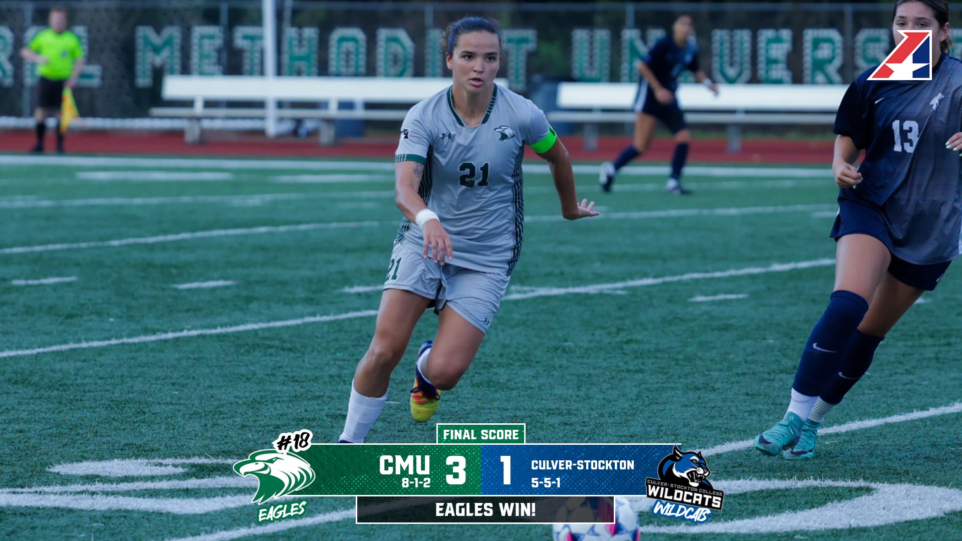 Barreto's Brace Leads Central Past Culver-Stockton Saturday Night