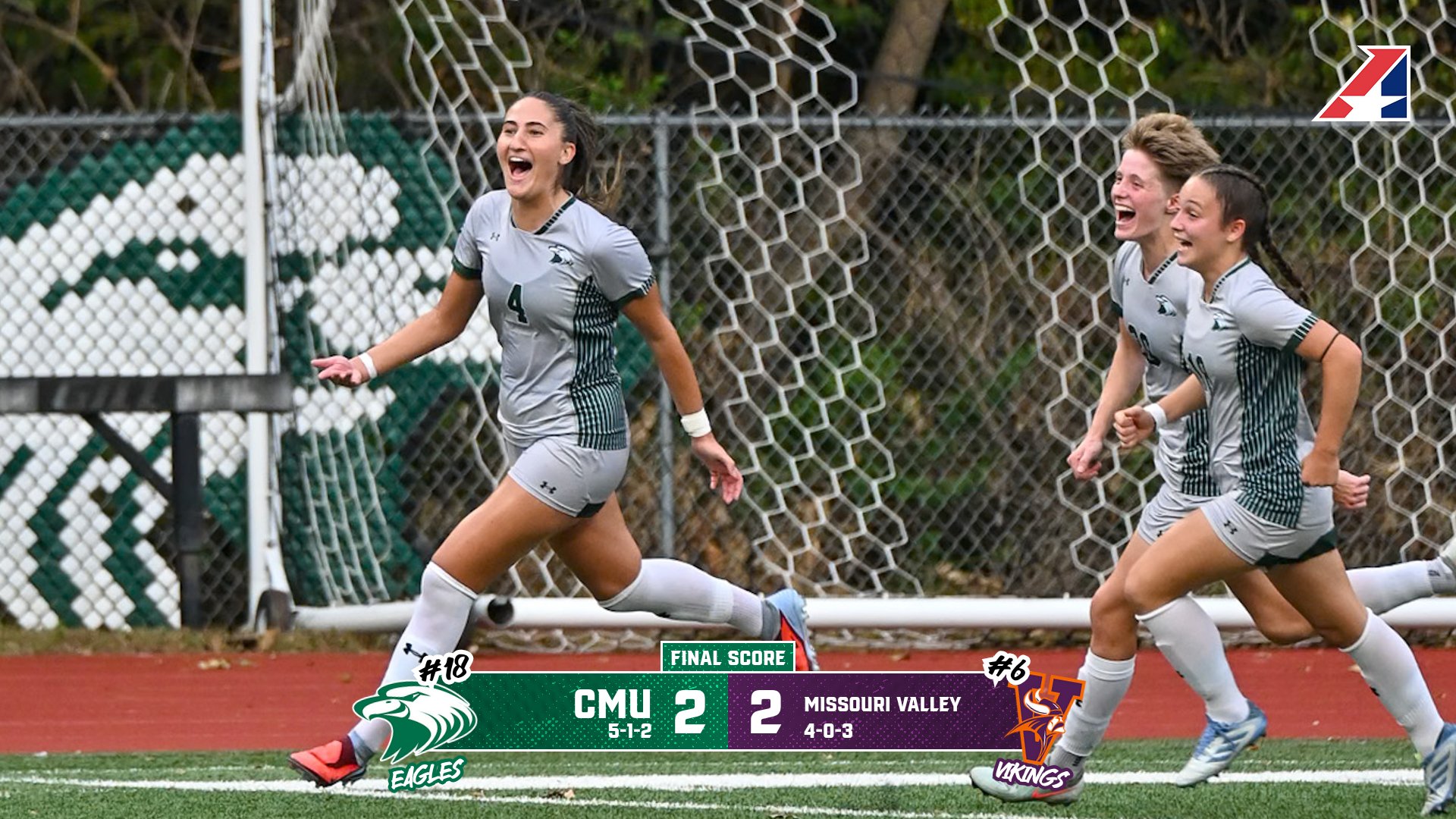 No. 18 CMU Secures 2-2 Draw Against No. 6 Missouri Valley at Home