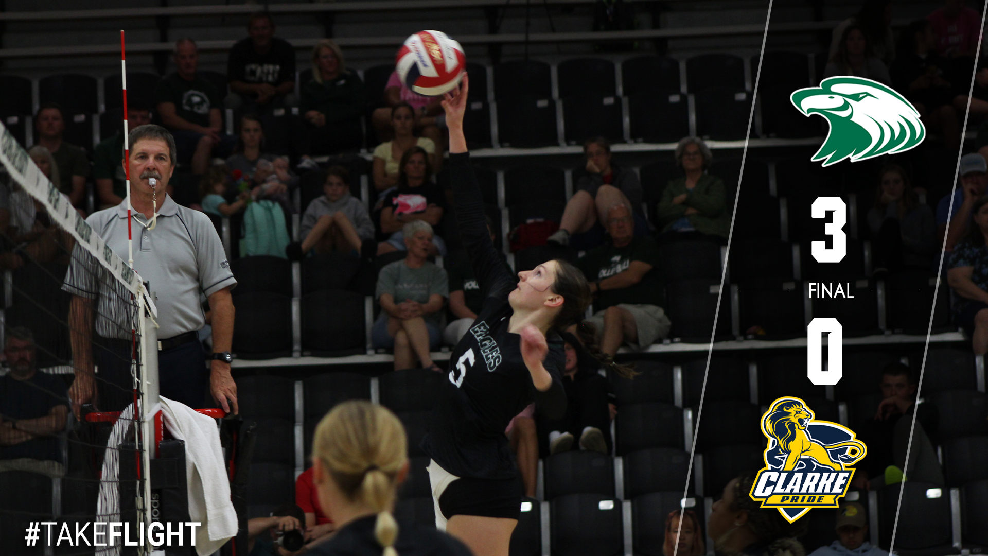 Eagles Cruise Past Clarke for Fourth Straight Sweep Friday night