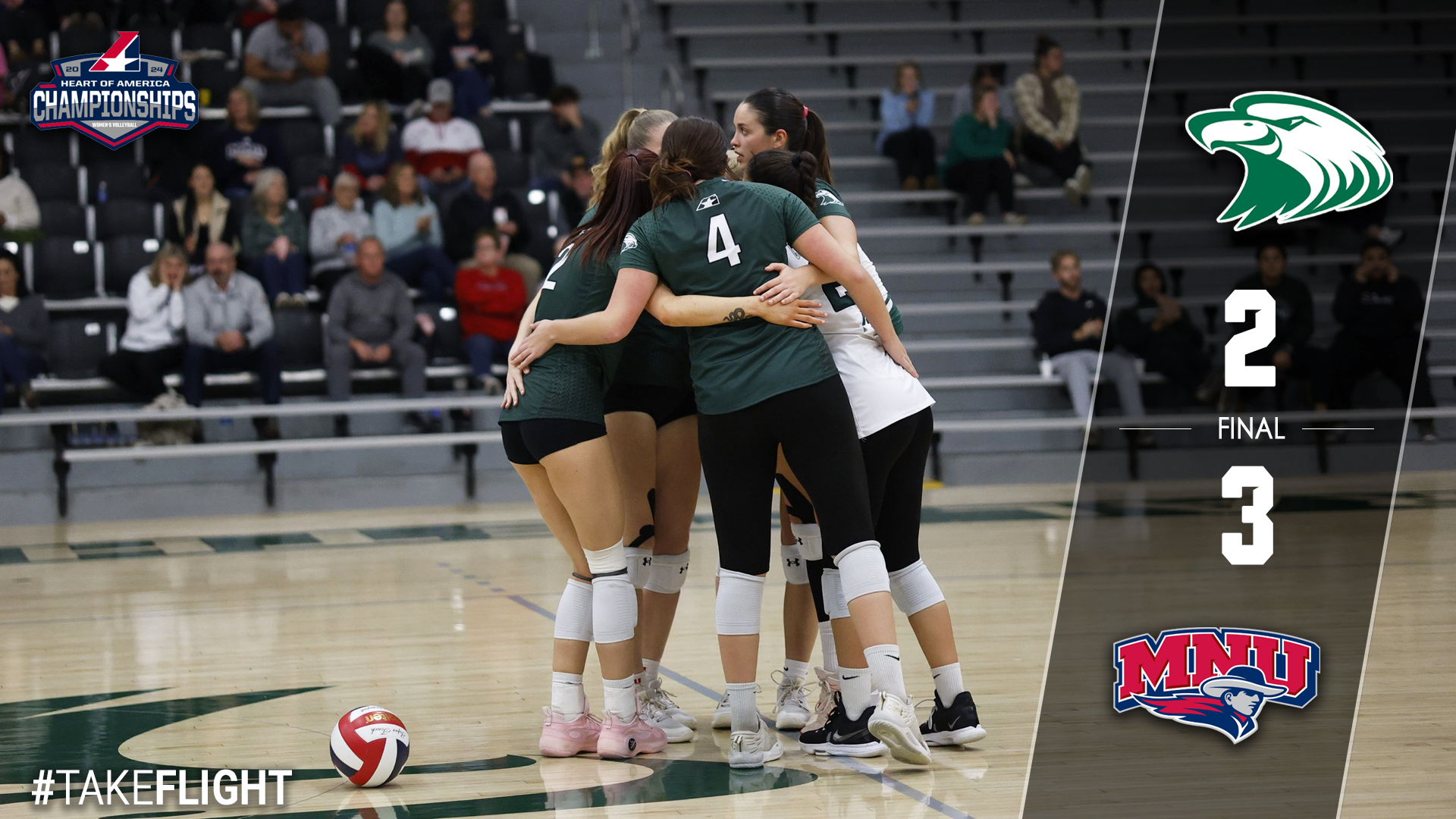 Central Volleyball Falls to MNU in Heart Semifinals