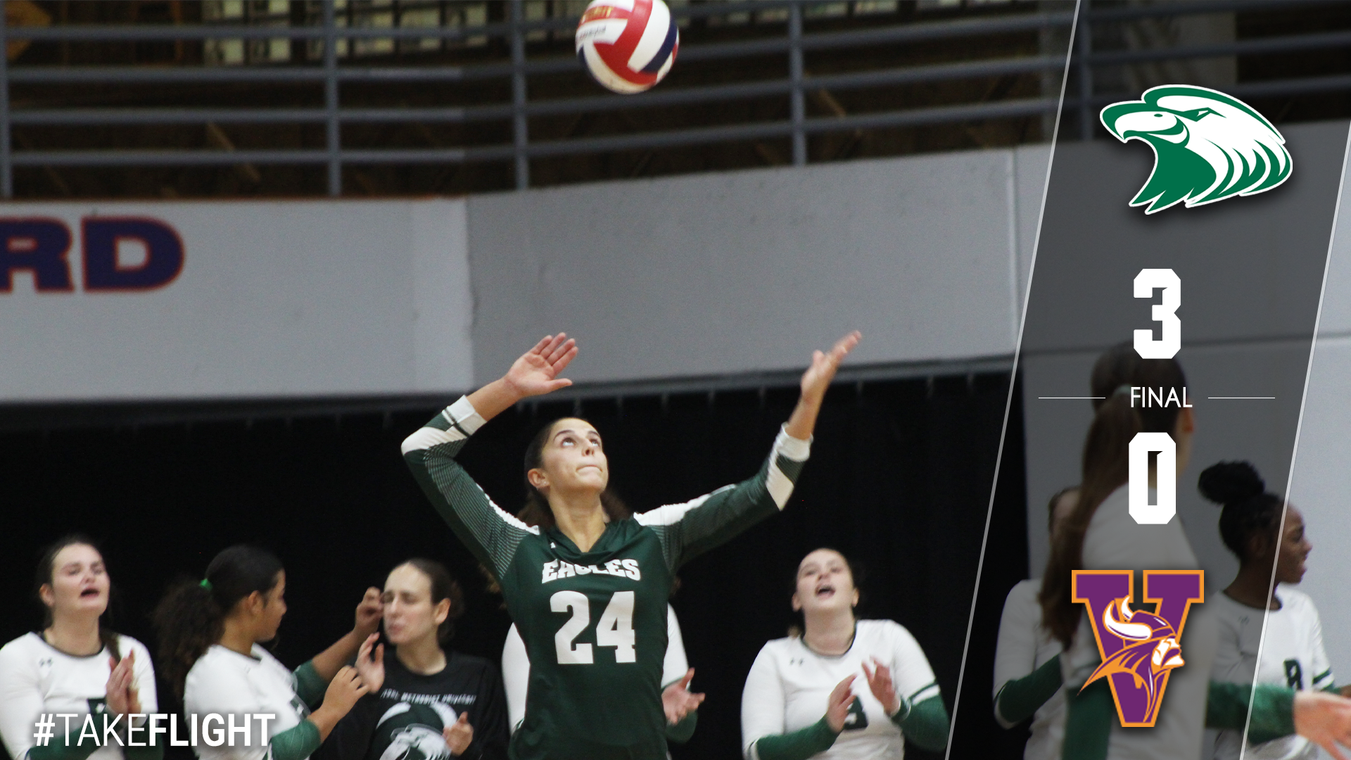 No. 18 Eagles Sweep Missouri Valley to Push Win Streak to Six